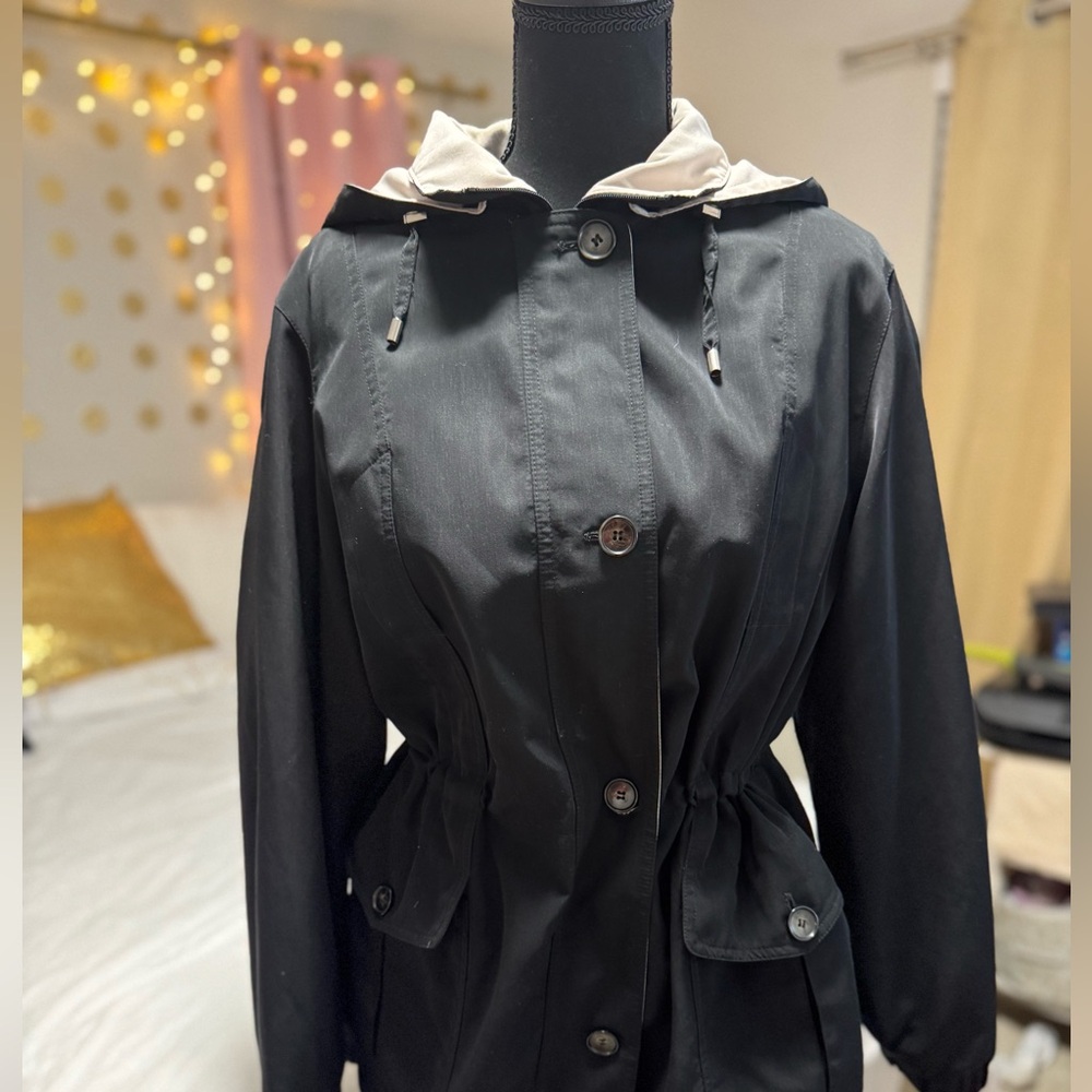 Canvas A Gallery Company Black/White Hooded Anorak Jacket Women’s L